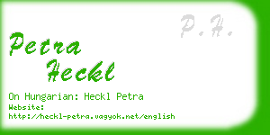petra heckl business card